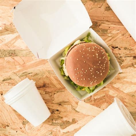 Biodegradable Takeaway Lunch Fast Food Container Bagasse Hamburger