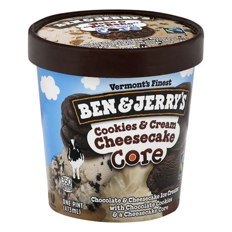 Ben And Jerrys Cookies And Cream Cheesecake Core Ice Cream Hy Vee Aisles Online Grocery Shopping