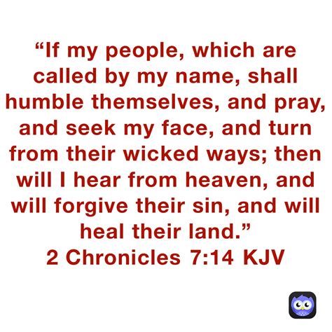 If My People Which Are Called By My Name Shall Humble Themselves