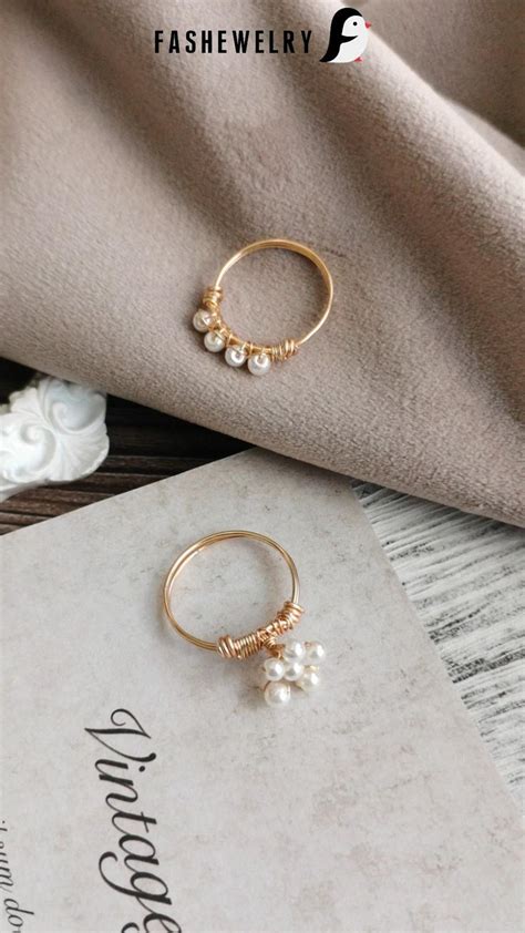 Diy Wire Wrapped Rings Gold Pearl Wire Ring Easy Wire Wrapping Tutorial