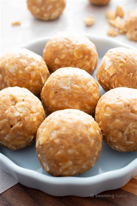 No Bake Peanut Butter Coconut Balls Vegan Gluten Free Protein Balls