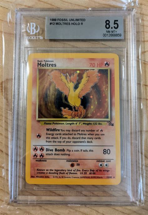 1999 Pokemon Fossil 1st Edition 27 Moltres PSA BGS 8 5 MINT WOTC EBay