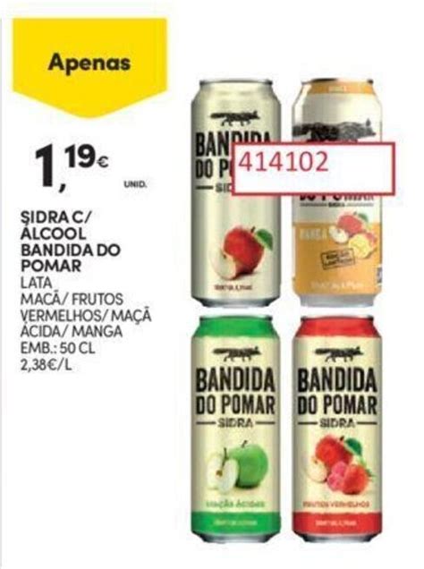 Promoção SIDRA C ÁLCOOL BANDIDA DO POMAR LATA MACA FRUTOS VERMELHOS