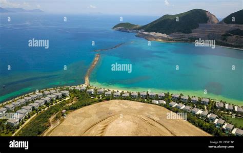 Drone View Of Beautiful Resort In Hon Tre Island Nha Trang Vietnam