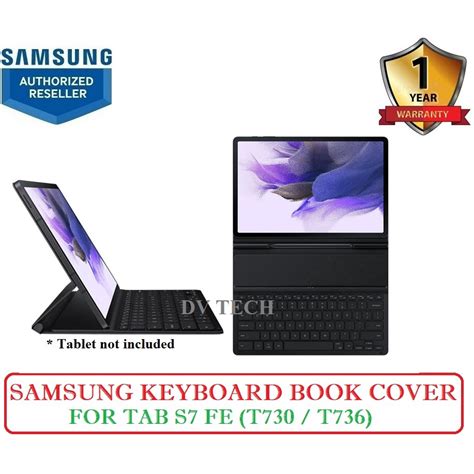 Samsung Tab S7 Fe S8 S7 Keyboard Book Cover Slim 1 Year Local