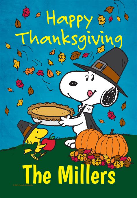 PEANUTS® Happy Thanksgiving Snoopy - GARDEN - Personalized - Custom ...