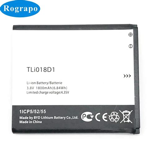 1800 mAh TLi018D1 แบตเตอรสำหรบ Alcatel One Touch Pop C3 OT 4033A