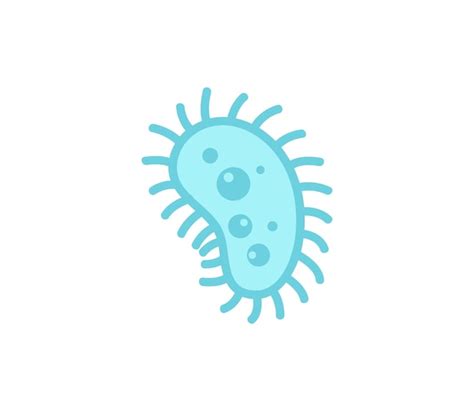 Bacteriën Vector Geïsoleerde Pictogram Emoji Illustratie Bacterie