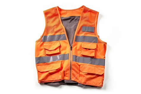 Premium AI Image | Reflective Safety Vest for Construction On White ...