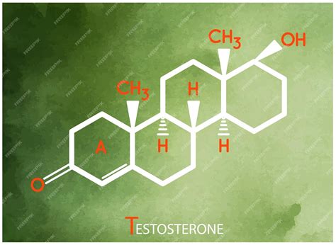 Premium Vector Testosterone Formula Vector Thin Line Icon Of Testosterone Molecular Structure