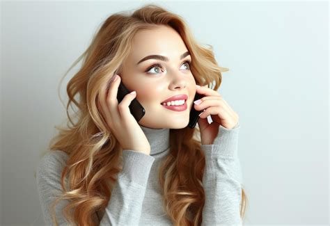 Premium Photo Beautiful Woman Talking On Cell Phone