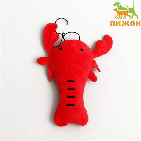 Игрушка Пижон для собак «Лобстер» со спрятанной пищалкой 20-24 см ...