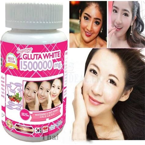 Glutathione Capsules Gluta Thailand Supreme Gluta White 1500000mg