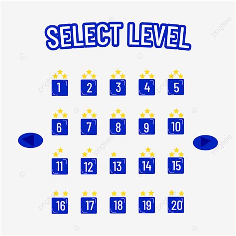 Level Select Vector Hd Png Images The Blue Game Select Level Design