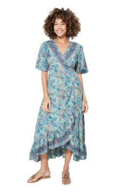 Robe longue portefeuille ambiance gypsie bohème boho Lawson