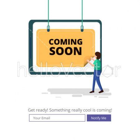 Coming soon landing page template - Download Graphics & Vectors