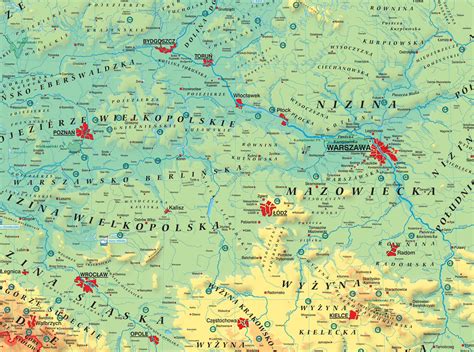 POLSKA Mapa Fizyczna 2021 Z Elementami Ekologii TablicaSzkolna Pl