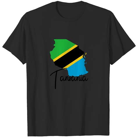 Tansania Africa Country Flag Borders Map T Shirt Sold By