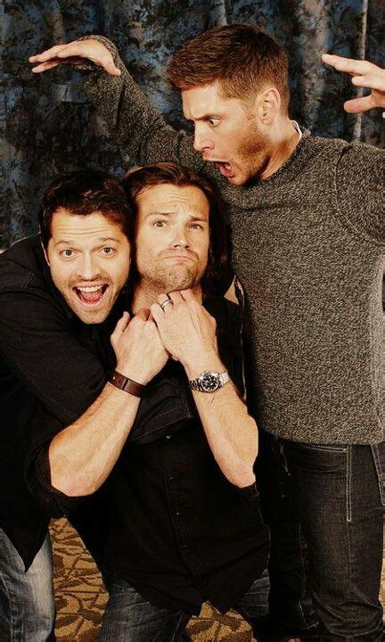 Misha Jared And Jensen Supernatural Funny Photo Ops Pinterest