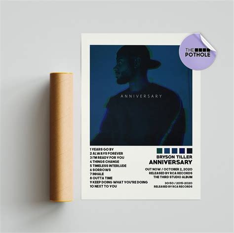 Bryson Tiller Posters / Anniversary Poster Tracklist Album - Etsy