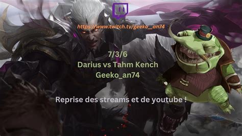 Retour Sur La Faille En Stream Premi Re Game De Darius Depuis Mois