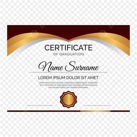 Elegant Certificate Vector Art PNG Elegant Certificate Of Graduation