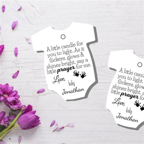 Baby Shower Candle Tag Etsy