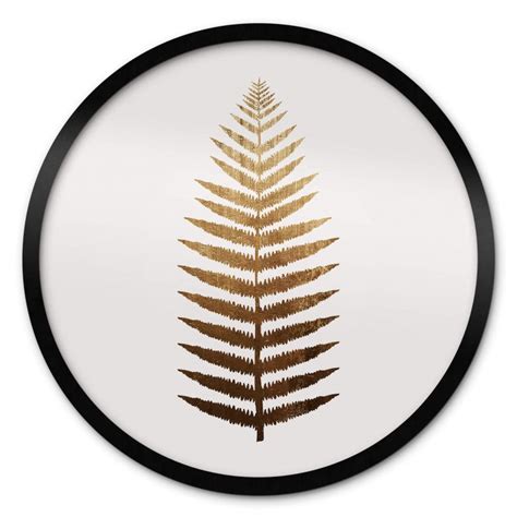 Plakat Kubistika Golden Fern Wall Art Dk