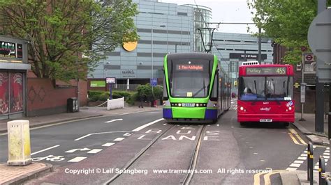 London Tramlink Trams At Tamworth Rd Croydon London Youtube