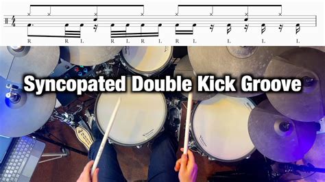 Syncopated Double Kick Groove Drum Lesson YouTube