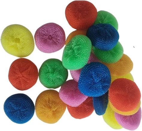 Amazon Plastic Dish Scrubbers For Dishes Nylon Pot Round Scrubber