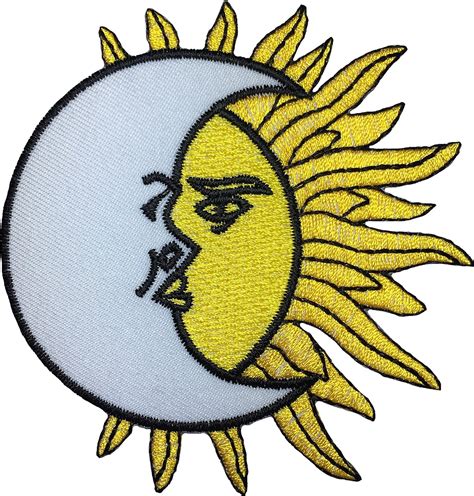 Papapatch Mond und Sonne Half 2 Face Art Kostüm DIY Applique bestickt