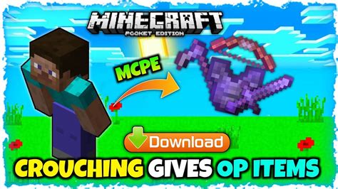 Download Minecraft But Crouching Gives Op Items Mod For Minecraft Pe 1 17 Youtube