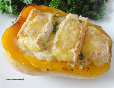 Courge Butternut Farcie Au Camembert Aux Fourneaux