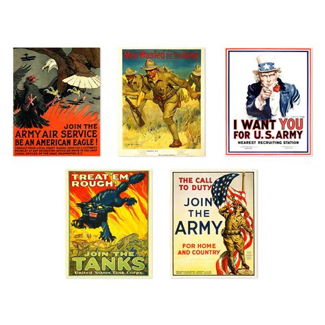 Ww Posters Ww World War Posters Military Decor Set Of Ww