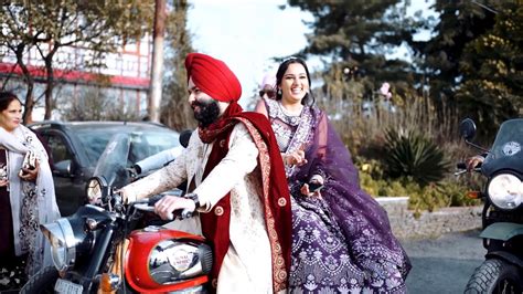 Grooms Entry On Bullet Baraat On Royal Enfield Dhol Bhangra