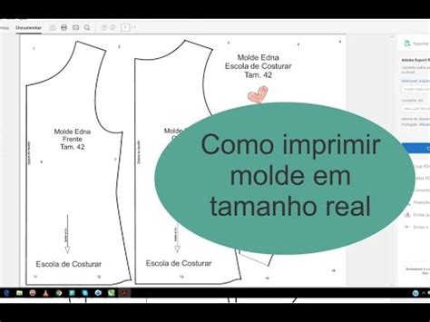 Como Imprimir Moldes Em Tamanho Real Youtube