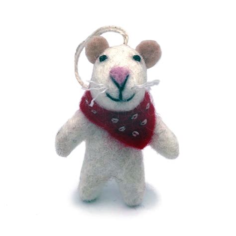 Mini White Mouse Pocket Pal Amica Felt Wholesale