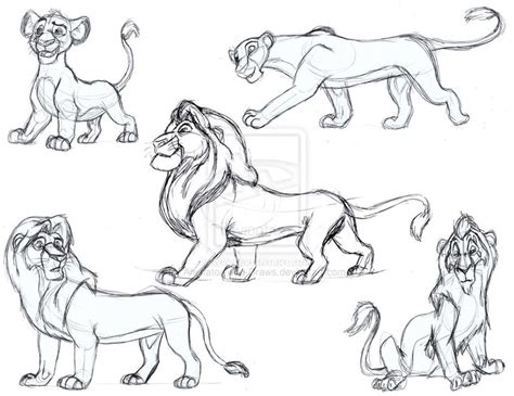 Disney Style Drawing Disney Character Sketches Lion King Art