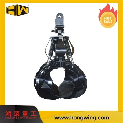 Hongwing Excavator Attachment Teeth Hydraulic Orange Peel Grapple