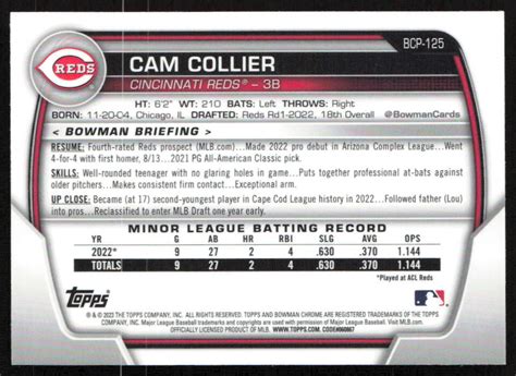 Bowman Chrome Bcp Cam Collier Mega Box Refractor Ebay