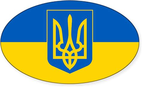 Toogod 4 Pack Reflective Ukraine Sticker 6 X 4 Inches