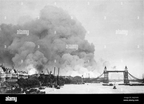 The First Mass Air Raid On London On 7th September 1940 Showing Tower