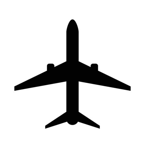 Vector plane silhouette — Stock Vector © nikiteev #34038819