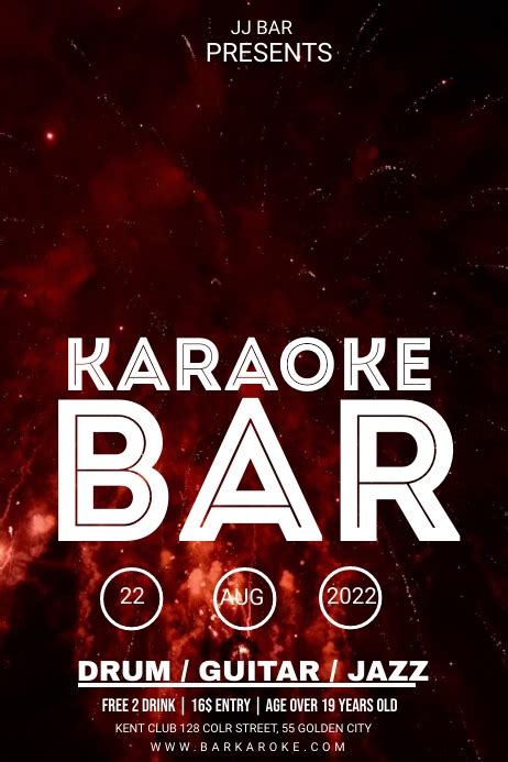 Karaoke Bar Party Night Template | PosterMyWall