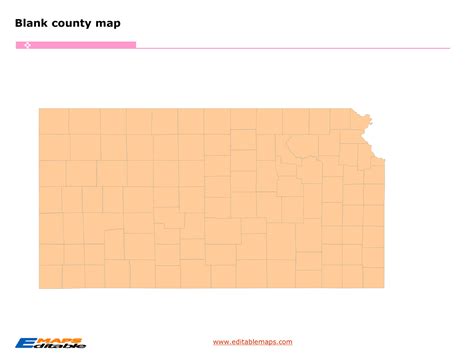 Kansas county map - Editable PowerPoint Maps