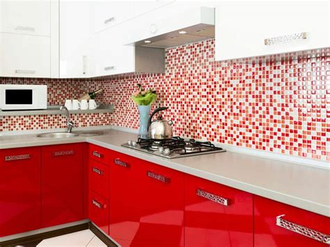 45 Contoh Desain Dapur Warna Merah Mewah Dan Elegan