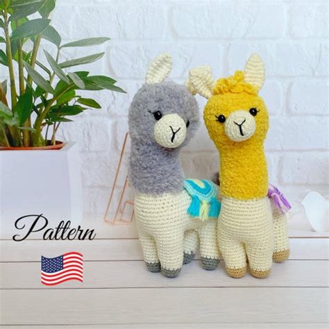 Llama Crochet Pattern Crochet Amigurumi Pattern Alpaca Etsy