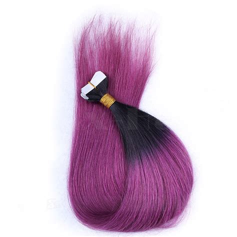 10 30 Inch Ombre Tape In Remy Human Hair Extensions Two Tone 1B