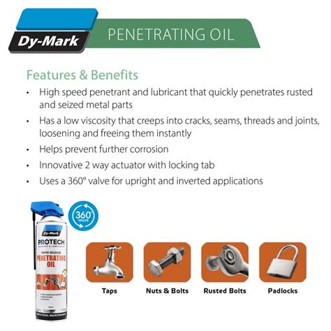 Dy Mark Protech Penetrating Oil Rapid Release High Speed Penetrant